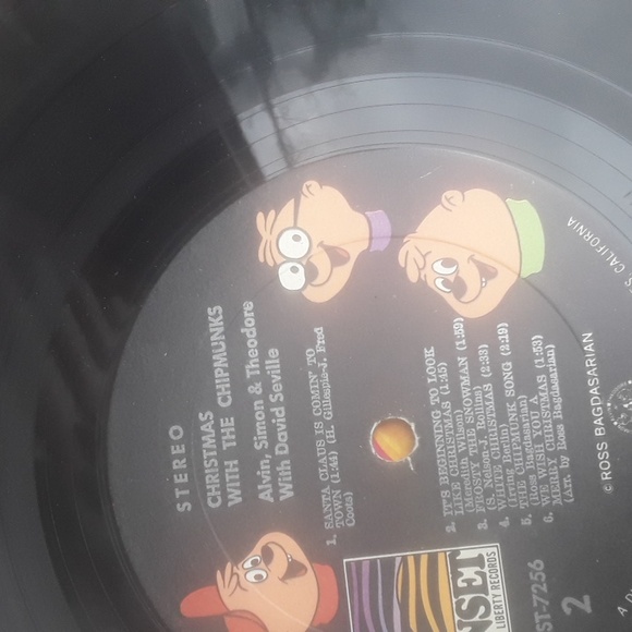 🐿️  Vintage VINYL Album Christmas with the Chipmunks ALVIN, SIMON & THEODORE - Picture 2 of 16